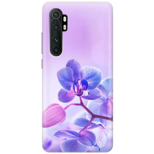 фото Ультратонкий силиконовый чехол-накладка для xiaomi mi note 10 lite с принтом "лиловые орхидеи" gosso