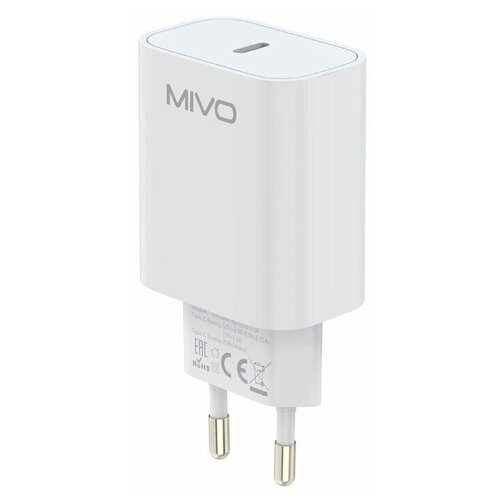 фото Сетевое зарядное устройство mivo mp-323t, type-c, 20w