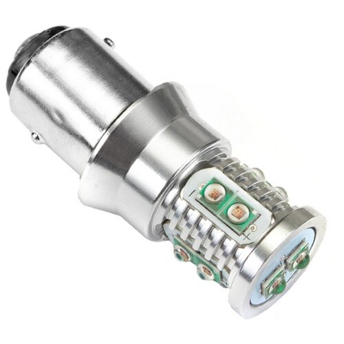 фото Светодиодная лампа mini cree xbd 10 led 1157 - pr21/5w - bay15d красная 1 шт electrokot