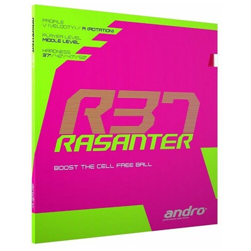 фото Накладка для настольного тенниса andro rasanter r37, black, max