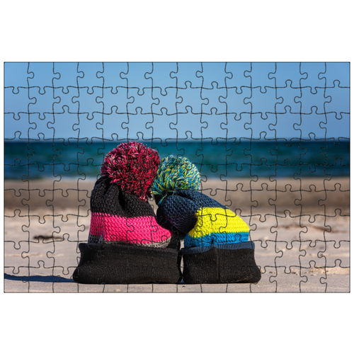 фото Магнитный пазл 27x18см."bobble шляпа, шапка, вязаная шапка" на холодильник lotsprints