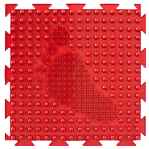 фото Массажный коврик ортодон "ёлочка" мягкая (красный) левый 1 пазл
