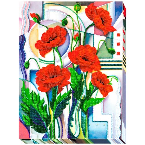 фото Набор для вышивания бисером абрис арт арт. ab-529 цветы морфея 30х40 см