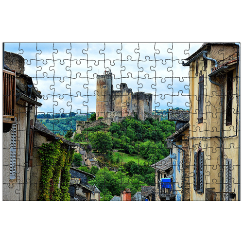 фото Магнитный пазл 27x18см."замок, авейрон, chateau de najac" на холодильник lotsprints