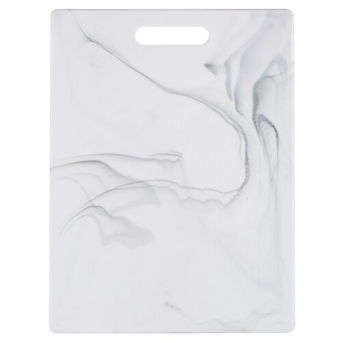 фото Доска разделочная marble white 27,5х36,5см прямоугольная пластик attribute