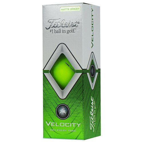 фото Мяч для гольфа titleist velocity, арт.t8025-gr, 3 шт/уп, зеленый