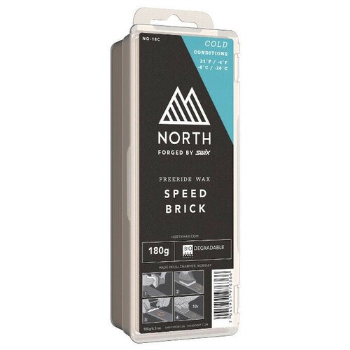 фото Мазь swix north speed brick cold скольжен. для лыж/сноуб. темп.:-6/-20 тверд. 180гр голубой (no-18c)