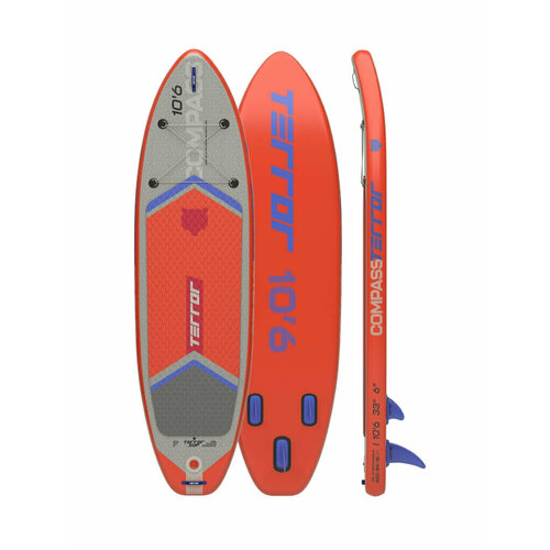 фото Cап борд надувной двухслойный terror sup red 10'6 compass красная / sup board, сапборд, доска для сап серфинга