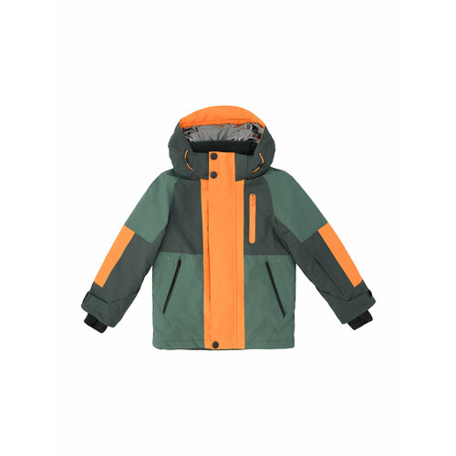 фото Куртка oldos, размер 152-76-66, серый, зеленый