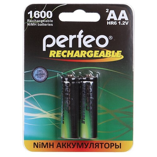 фото Аккумулятор aa - perfeo 1600mah (2 штуки) pf aa1600/2bl pl