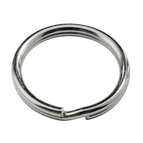 фото Кольцо для ключей 815-001, d=25*4мм, никель 100 шт айрис