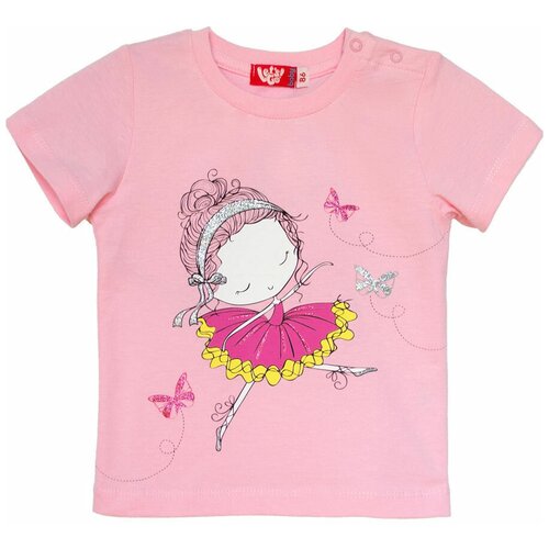 фото 51187 футболка для девочки светло-розовый размер 80-52_let's go