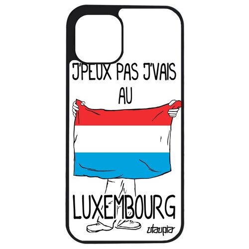 фото Защитный чехол на смартфон // apple iphone 12 mini // "еду в люксембург" рисунок путешествие, utaupia, белый