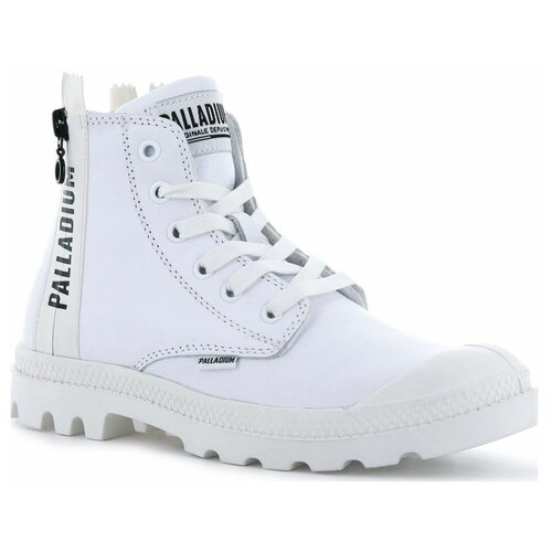 фото Ботинки женские palladium pampa ubn zips lth 96857-103 кожаные белые (41)