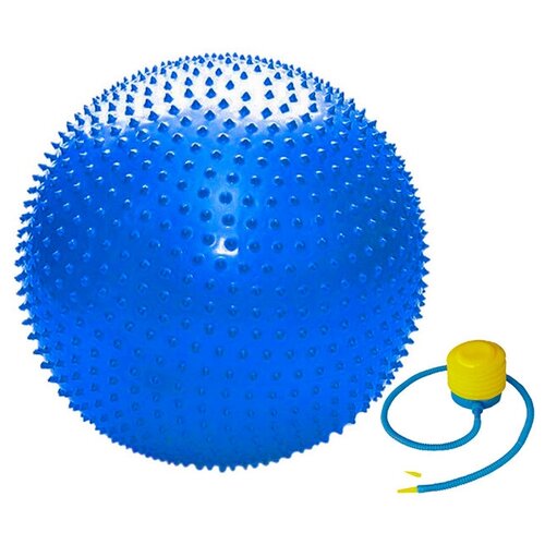 фото Мяч массажный диаметр 65 см шип по всей площади антивзрыв насос в комплекте