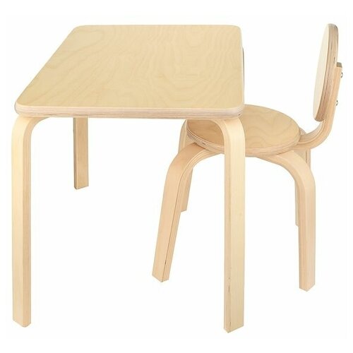 фото Комплект мебели "стол 1 штука+ стул 1 штука" kett-up eco karapuzik mini (карапузик), ku218, цвет натуральный