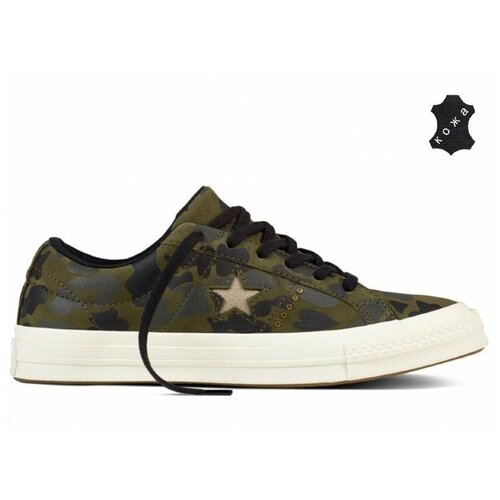 фото Кожаные кеды converse one star 159703 зеленые (40)