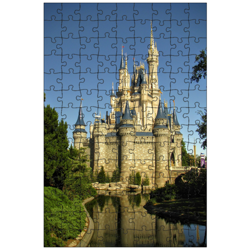 фото Магнитный пазл 27x18см."disney world, замок, дисней" на холодильник lotsprints