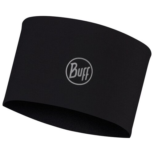 фото Теплая спортивная повязка на голову buff headband tech fleece solid black