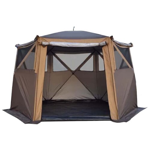 фото Шатер с москитной сеткой - палатка полуавтоматическая - летняя кухня coolwalk 360х300х215, с отстегивающимся полом