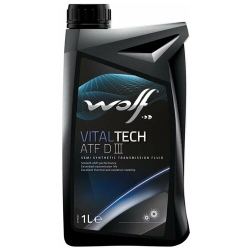 фото Масло трансмиссионное wolf vitaltech atf diii 1л/12 wolf oil