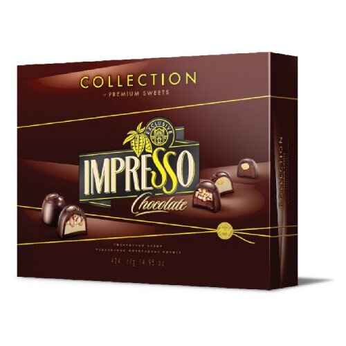 фото Набор шоколадных конфет impresso premium,коричневый, 424 гр. спартак