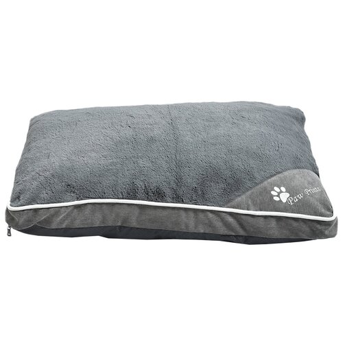 фото Лежак подушка 76х56х15 см, со съемным чехлом, серый pet choice