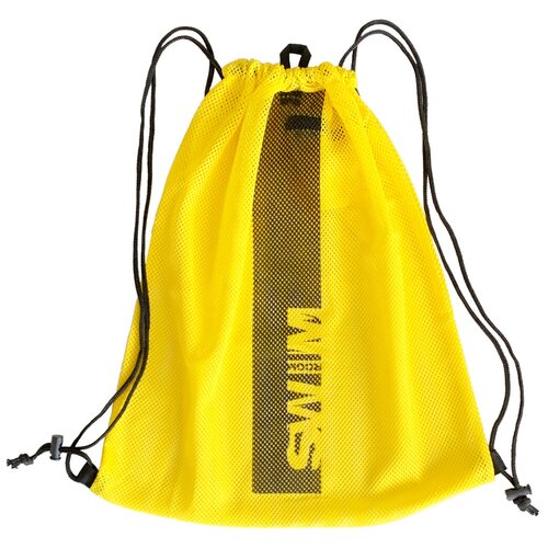 фото Сетчатый мешок для хранения и переноски плавательного инвентаря, пляжного отдыха swimroom "mesh bag 2.0", цвет желтый с черным