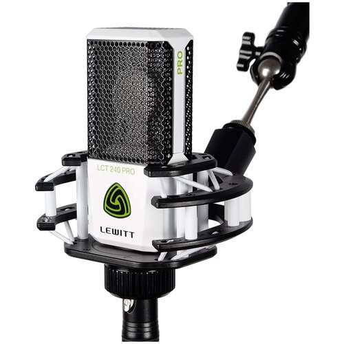 Lewitt LCT240 Pro White VP студийный кардиоидый микрофон с большой диафрагмой + подвес 