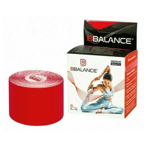 фото Кинезио тейп bbtape™ 5см × 5м красный bbalance