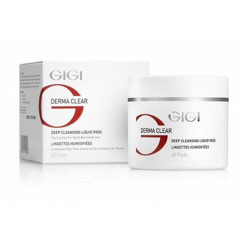 фото Gigi влажные очищающие диски для жирной и проблемной кожи skin expert deep cleansing liquid pads, 60 шт