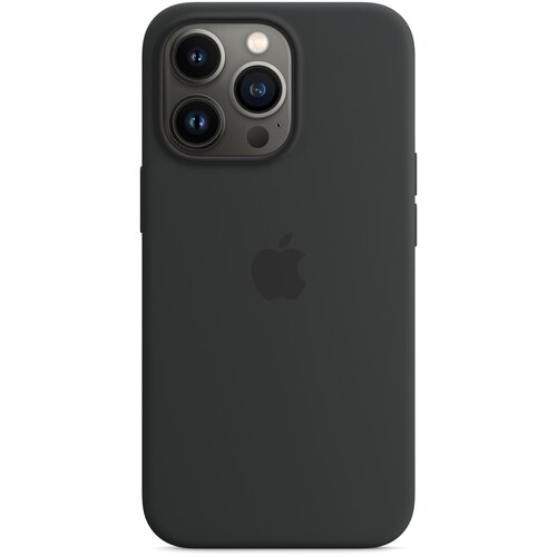 фото Силиконовый чехол для iphone 13 pro apple silicone case with magsafe, midnight [mm2k3ze/a]