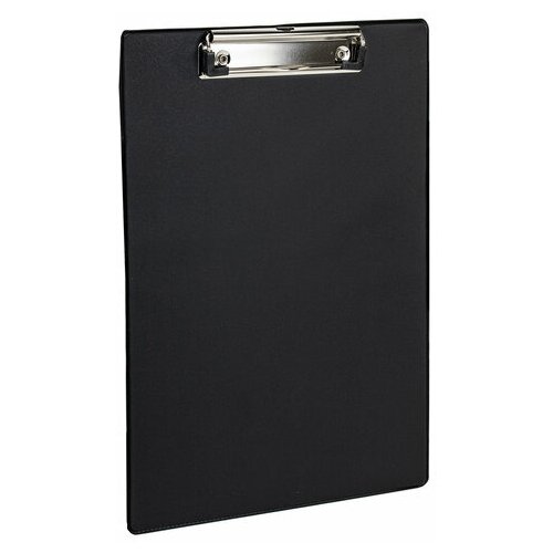 фото Доска-планшет staff с прижимом а4 (228х318 мм), картон/пвх, черная,
