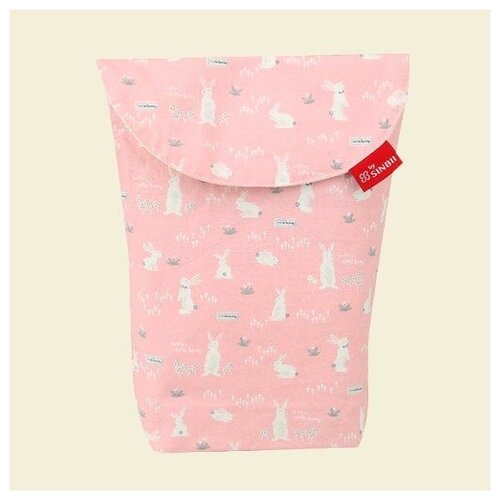 фото Сумка - конверт sinbii multi pouch для мелких детских вещей. вертикальная. зайчики на розовом