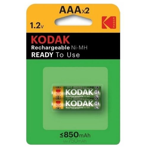 фото Аккумулятор kodak hr03-2bl (650 mаh) (k3ahr-2) 2 шт.