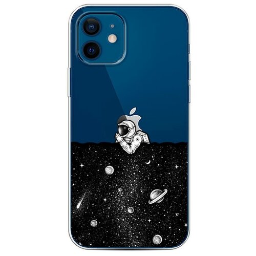 фото Силиконовый чехол "скалолаз в космосе" на apple iphone 12 / айфон 12 case place