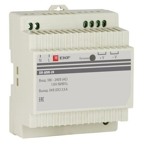 фото Блок питания 24в dr-60w-24 ekf dr-60w-24