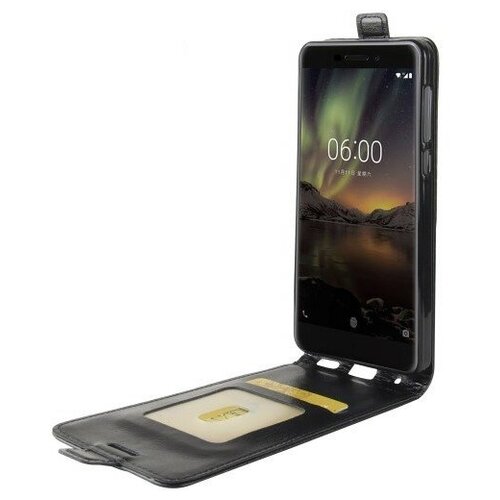 фото Чехол- книжка nokia 6, черный (с визитницей) x-case