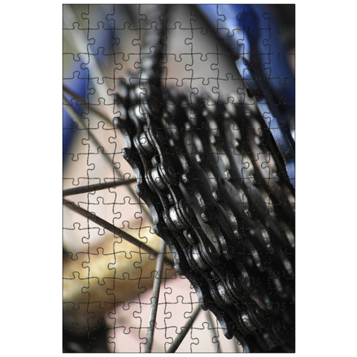 фото Магнитный пазл 27x18см."цепи, велосипед, жирная" на холодильник lotsprints