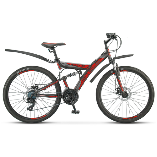 фото Велосипед stels focus md 26 21-sp v010 (2019) размер рамы: 18 цвет: черный/красный