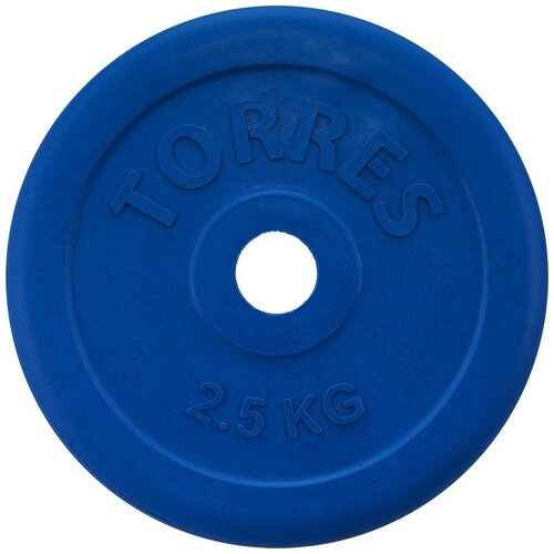 фото Диск обрезин. torres 2,5 кг арт.pl50392, d.25мм, металл в резиновой оболочке, синий