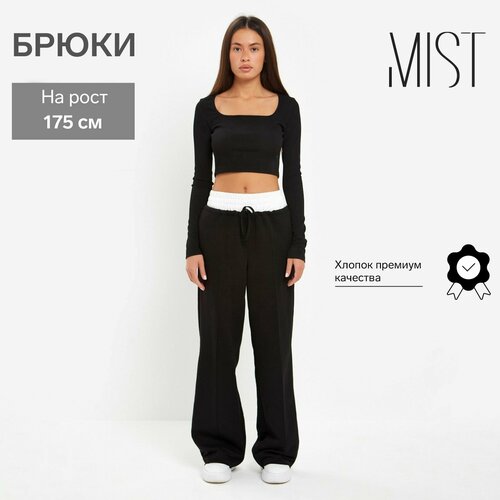 фото Брюки mist, размер 48, черный