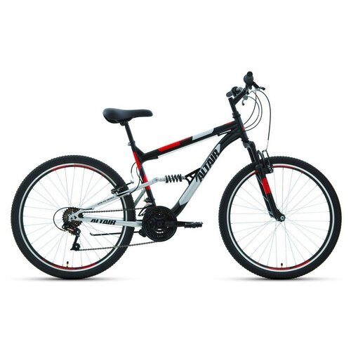фото Велосипед горный двухподвесной altair mtb fs 26 1.0 16" (2021), 18" черный/красный