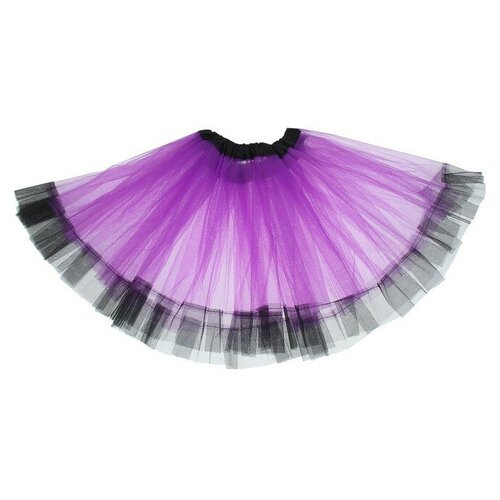 фото Карнавальная юбка кокетка 2 х слойная 4 6 лет цвет фиолетовый lapanda