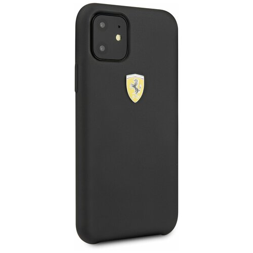 фото Чехол ferrari для iphone 11 on- track silicone case hard black