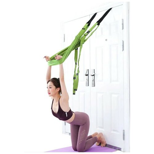 фото Подвесной гамак-качели для аэро йоги /гамак для йоги дома/тренажер для растяжки спины и ног.