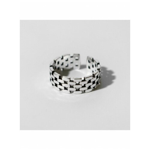 фото Кольцо "драгоценность" сетка, цвет чернёное серебро, безразмерное 5600198 rusexpress