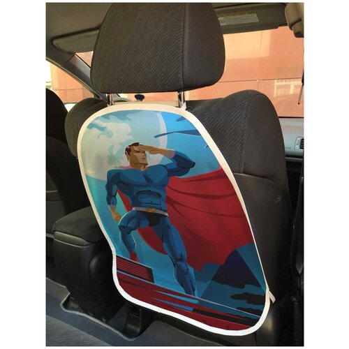 фото Защитная накидка "супермен в прожекторах" на спинку автомобильного сидения joyarty