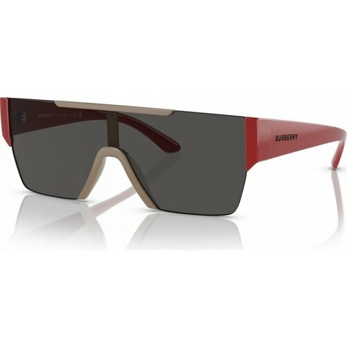 фото Солнцезащитные очки burberry, прямоугольные, оправа: пластик, с защитой от уф, для мужчин, бежевый