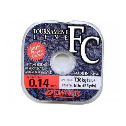 фото Леска owner fluorocarbon tournament line fc (ow-56029-0.18 (50 м 0,18мм) )